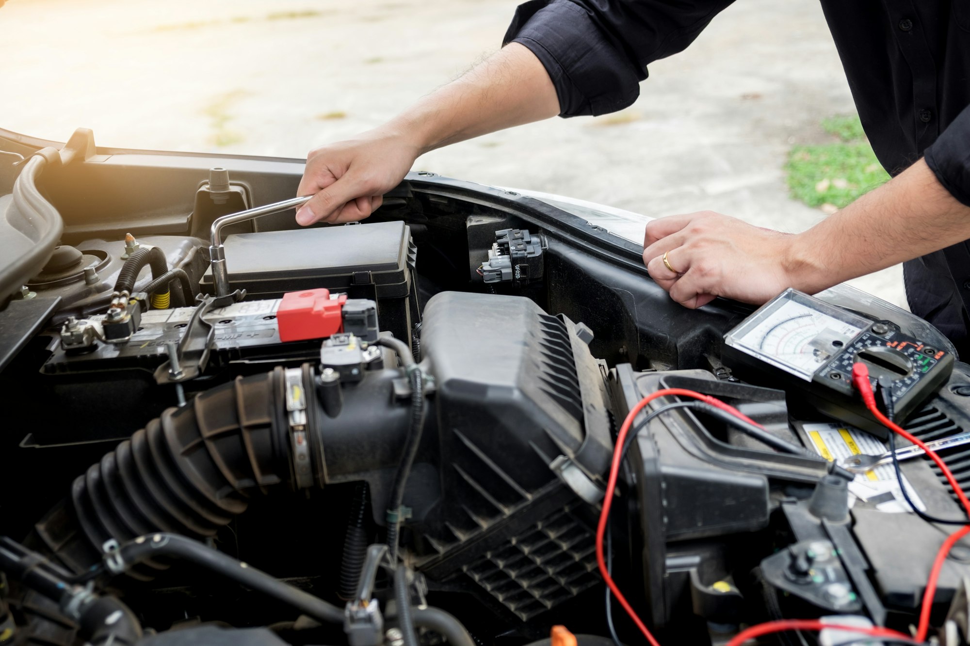 Maintenance car repair automotive concept